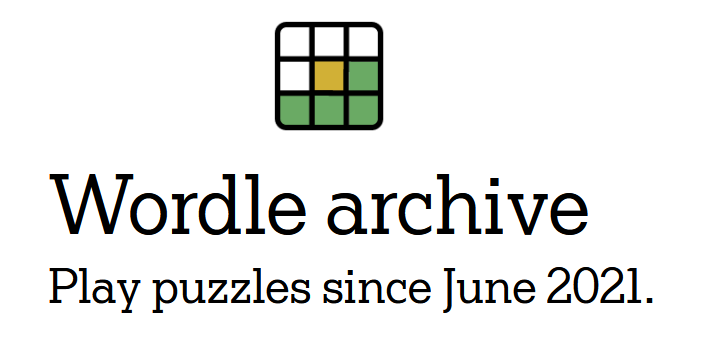 Wordle archive